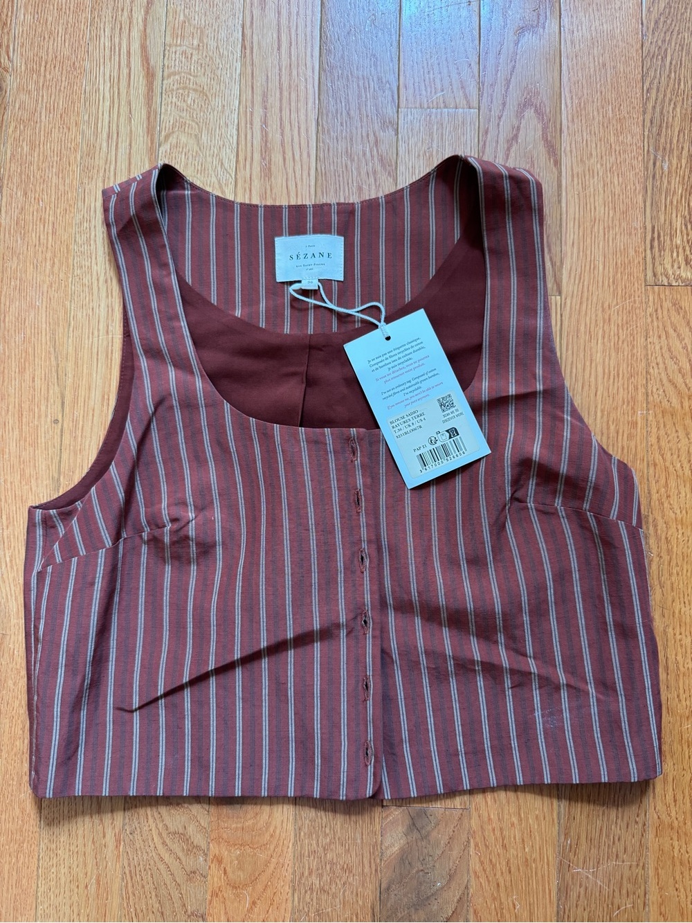 Sezane - Sadio Blouse - color: earth stripes